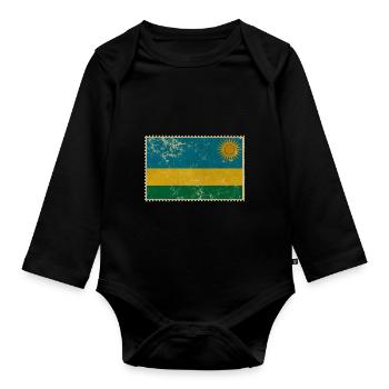 Rwanda - Body Bébé bio manches longues - noir - Devant