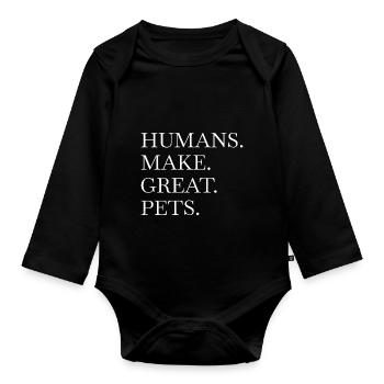 51 fun alien lovers statement quote present animal - Baby Bio-Langarm-Body - Schwarz - Vorne