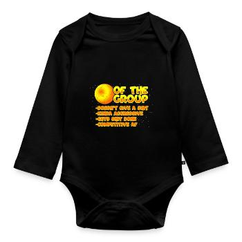 Mars Of The Group - Organic Longsleeve Baby Bodysuit - black - Front