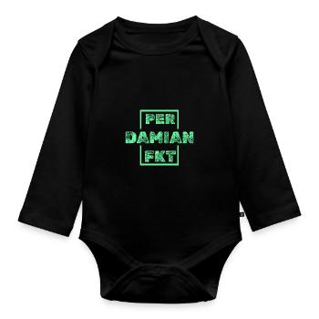 Einzigartig Damian - Baby Bio-Langarm-Body - Schwarz - Vorne