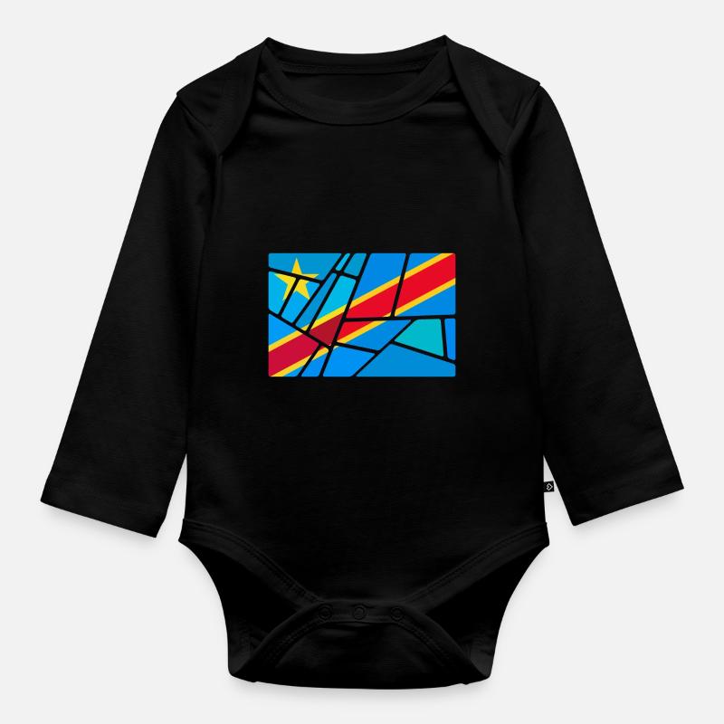 Kongo - Baby Bio-Langarm-Body - Schwarz