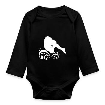 Triathlon Swim Bike Run Marathon - Baby Bio-Langarm-Body - Schwarz - Vorne