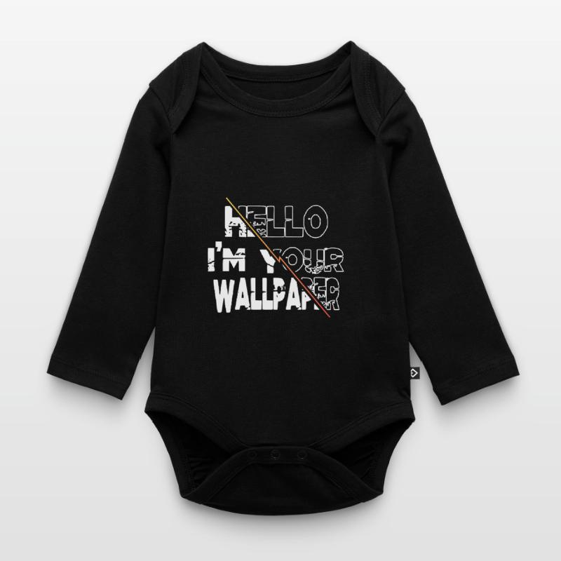 hacking computer funny quote present codes glitch Baby Bio-Langarm-Body
