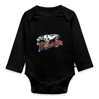 German Shorthaired Pointer Mama - Organic Longsleeve Baby Bodysuit - black - Front