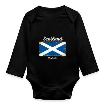 Ecosse mon amour - Body Bébé bio manches longues - noir - Devant