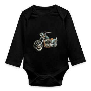 Ewiger Chopper - Baby Bio-Langarm-Body - Schwarz - Vorne