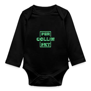 Geschenk für Collin - Baby Bio-Langarm-Body - Schwarz - Vorne