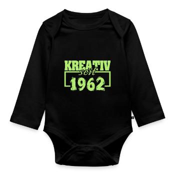 1962 - Baby Bio-Langarm-Body - Schwarz - Vorne