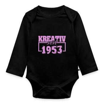 Kreativ 1953 - Baby Bio-Langarm-Body - Schwarz - Vorne