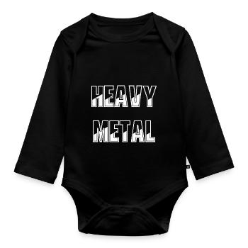 Heavy Metal - Baby Bio-Langarm-Body - Schwarz - Vorne