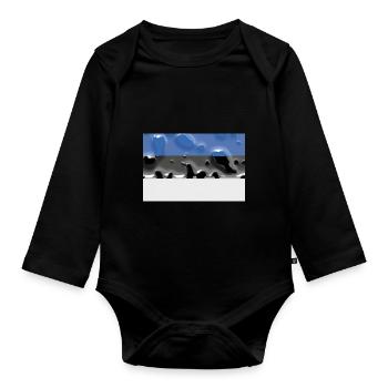 Estonie - Body Bébé bio manches longues - noir - Devant