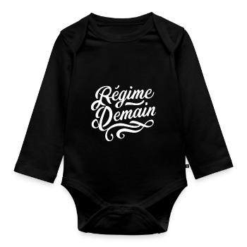 Régime demain - Body Bébé bio manches longues - noir - Devant