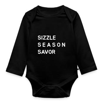 Saveur de saison grésillante - Body Bébé bio manches longues - noir - Devant