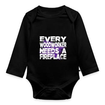 Amour Charpentier Tshirts Amériques Maçon Travail - Body Bébé bio manches longues - noir - Devant