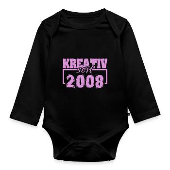 2008 - Baby Bio-Langarm-Body - Schwarz - Vorne