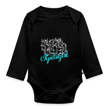 Pipelogist Plumber Pipefitter Wrench - Organic Longsleeve Baby Bodysuit - black - Front