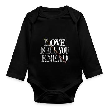 Dino Bedroom Birthday Present Idea Dork Present - Organic Longsleeve Baby Bodysuit - black - Front