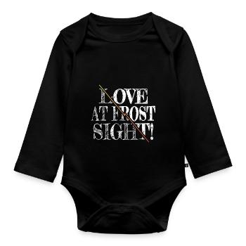 Beach Bodybuilder Bodybuilding Christmas Happy - Organic Longsleeve Baby Bodysuit - black - Front