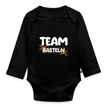 Bastler Bastelunterricht Basteln - Baby Bio-Langarm-Body - Schwarz - Vorne