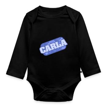 Carla comme santé - Body Bébé bio manches longues - noir - Devant