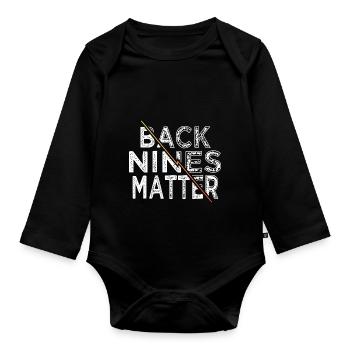 present funnygolfquote golfclock golfgirls sayings - Organic Longsleeve Baby Bodysuit - black - Front