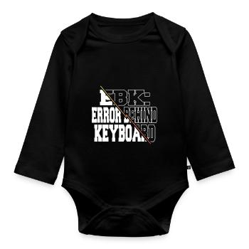 Idée de cadeau équestre citation maniaque de l’ordinateur - Body Bébé bio manches longues - noir - Devant
