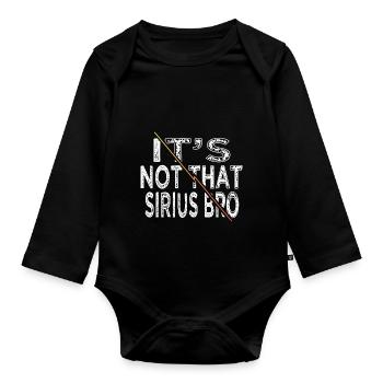 gift idea joke gift cool celestial believe - Organic Longsleeve Baby Bodysuit - black - Front