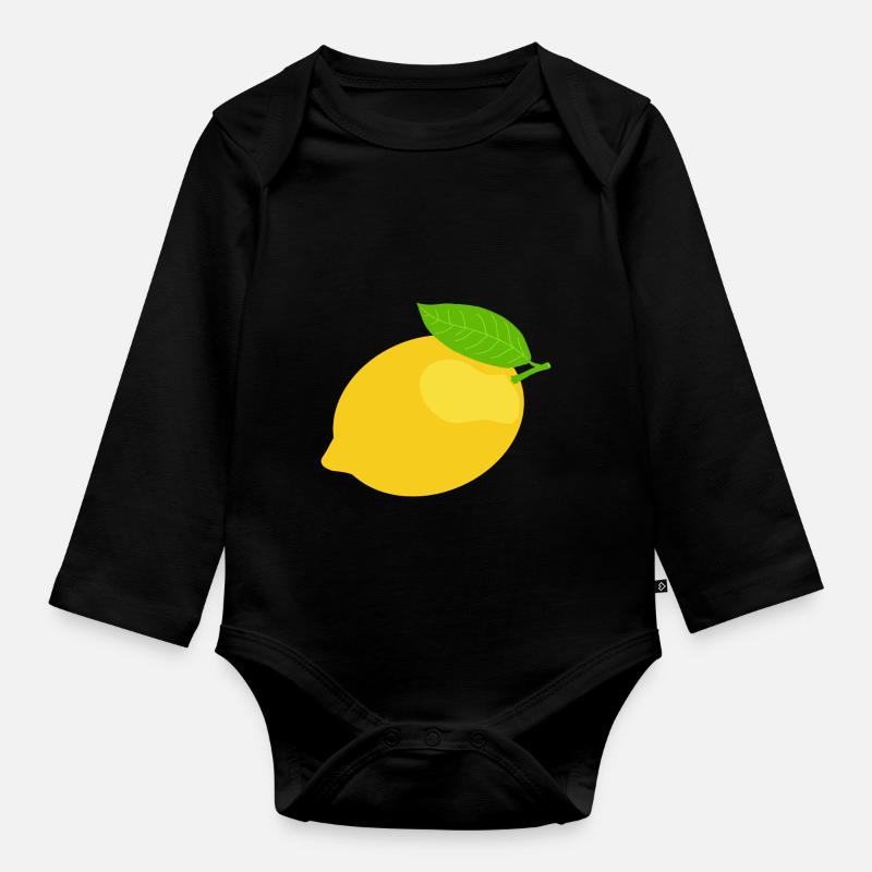 Citron - Body Bébé bio manches longues - noir