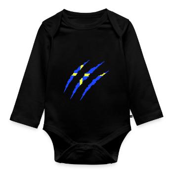 krallen sweden - Baby Bio-Langarm-Body - Schwarz - Vorne