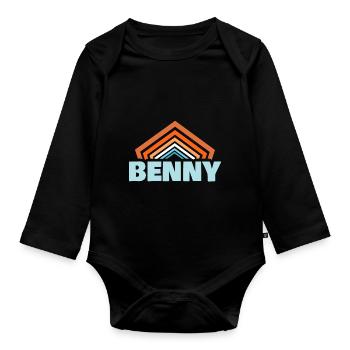 Geschenk für Benny - Baby Bio-Langarm-Body - Schwarz - Vorne