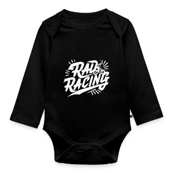Rad Racing - Organic Longsleeve Baby Bodysuit - black - Front