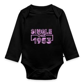 Single 1953 - Baby Bio-Langarm-Body - Schwarz - Vorne