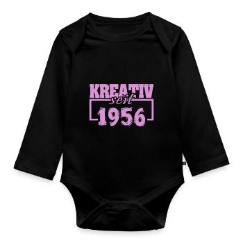 Artists 1956 - Organic Longsleeve Baby Bodysuit - black - Front