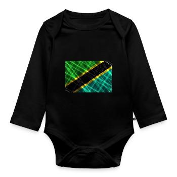 Gift for Tanzania - Organic Longsleeve Baby Bodysuit - black - Front