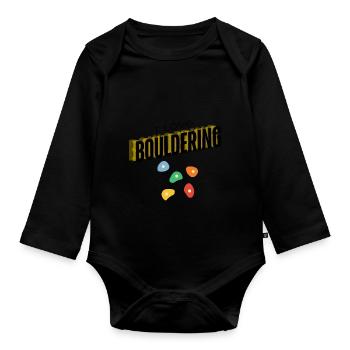J’adore le bloc - Body Bébé bio manches longues - noir - Devant