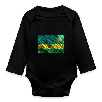 Ruanda als Ruanda - Baby Bio-Langarm-Body - Schwarz - Vorne