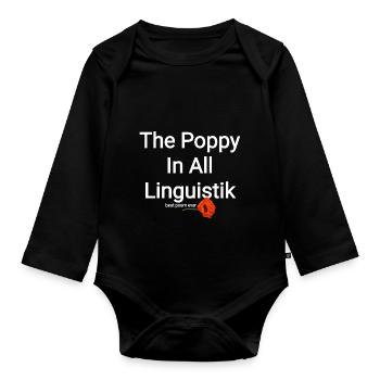 Penseur Poète Poète - Body Bébé bio manches longues - noir - Devant