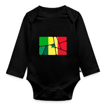 Sénégal - Body Bébé bio manches longues - noir - Devant