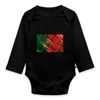Portugal - Baby Bio-Langarm-Body - Schwarz - Vorne