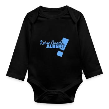 Funny Albert - Organic Longsleeve Baby Bodysuit - black - Front