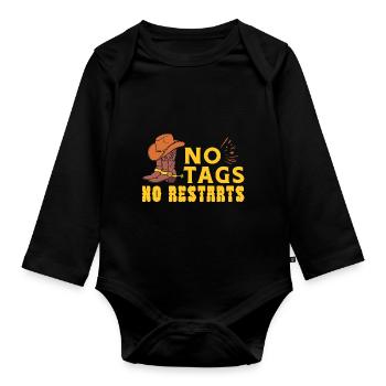 Keine Tags Keine Neustarts - Baby Bio-Langarm-Body - Schwarz - Vorne