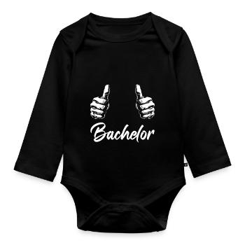 Enterrement de vie de garçon, marié, enterrement de vie - Body Bébé bio manches longues - noir - Devant