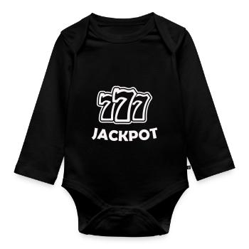 777 - Baby Bio-Langarm-Body - Schwarz - Vorne