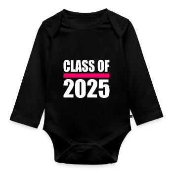 Class of 2025 - Baby Bio-Langarm-Body - Schwarz - Vorne