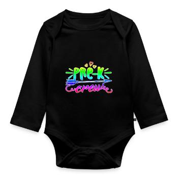 Pre k Teacher Crew - Organic Longsleeve Baby Bodysuit - black - Front