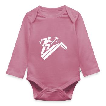 Roofer - Organic Longsleeve Baby Bodysuit - mauve - Front