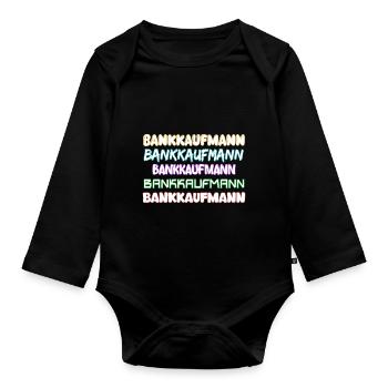Cadeau pour banquier - Body Bébé bio manches longues - noir - Devant