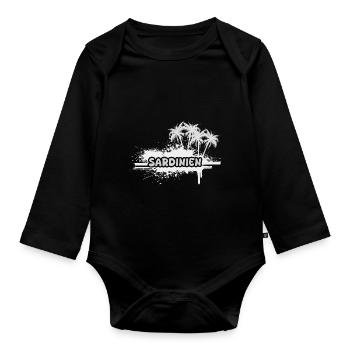 La Sardaigne comme vacances - Body Bébé bio manches longues - noir - Devant