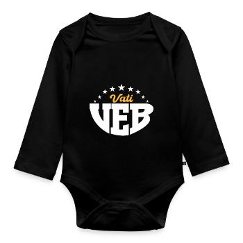 VEB Vati DDR Geschenk - Baby Bio-Langarm-Body - Schwarz - Vorne