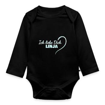 Cadeau pour Linja - Body Bébé bio manches longues - noir - Devant